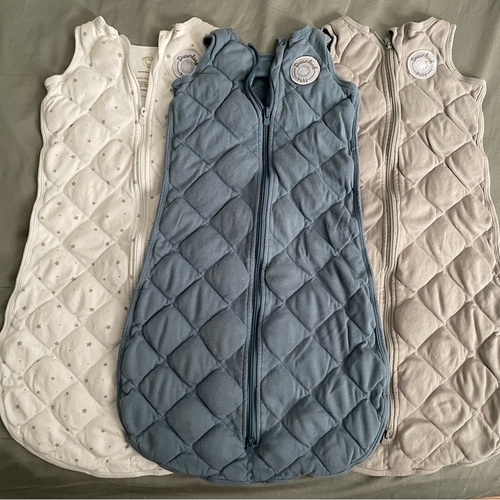Dreamland weighed sleep sacks - Set of three. Medium 6-12 months